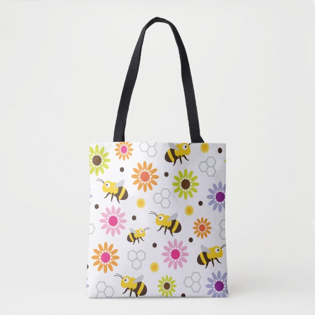 Tote Bag Abeille & Fleurs (Devant)