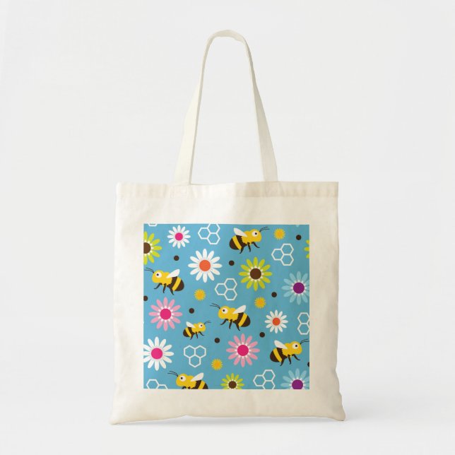 Tote Bag Abeille & Fleurs (Devant)
