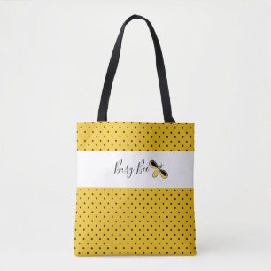 Tote Bag Abeille occupée, minuscules points noirs à l'épaul