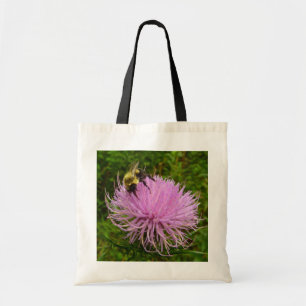 Tote Bag Abeille sur la nature de la fleur de chardon