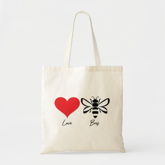 Tote Bag Abeilles d'amour (Devant)