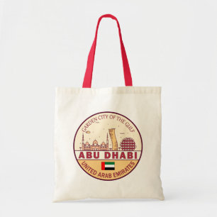 Tote Bag Abou Dhabi Émirats arabes unis Emblem Skyline