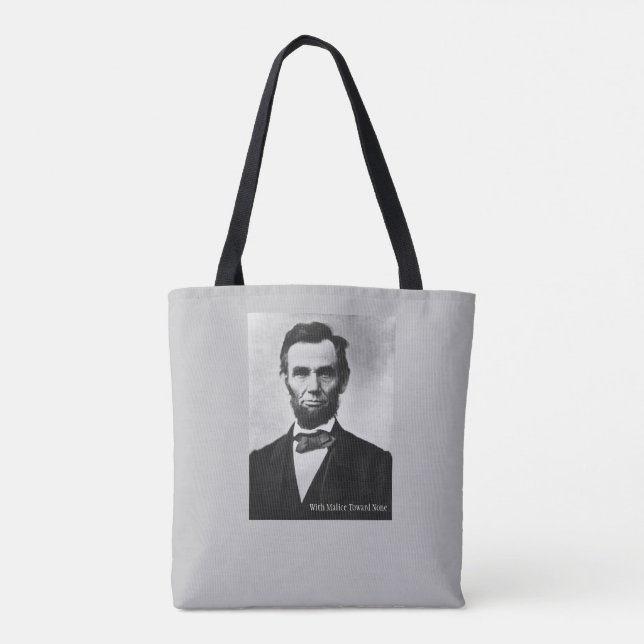 Tote Bag Abraham Lincoln - Avec Malice Vers Aucun (Dos)
