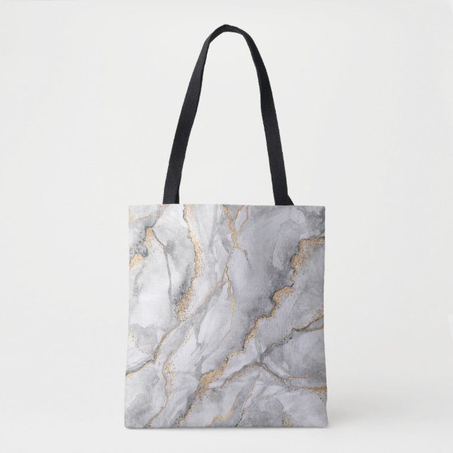 Tote Bag abstract background, creative texture of white mar (Devant)