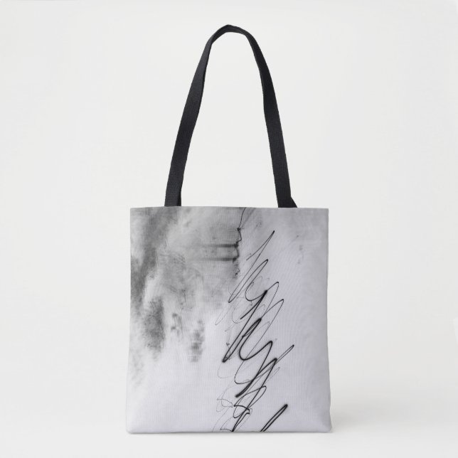 Tote Bag Abstract Black and White Light Trails Long Exposur (Devant)
