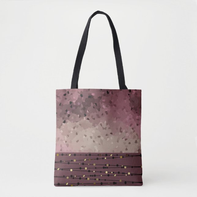 Tote Bag Abstract, brown, rose, rose (Devant)