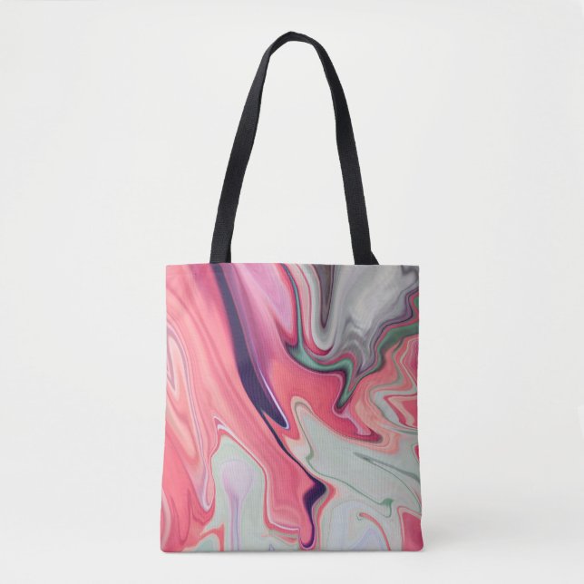 Tote Bag Abstract elegant fluide marble liquide (Devant)