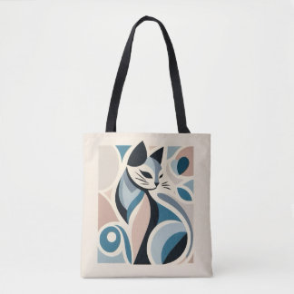 Tote Bag Abstract Feline Grace