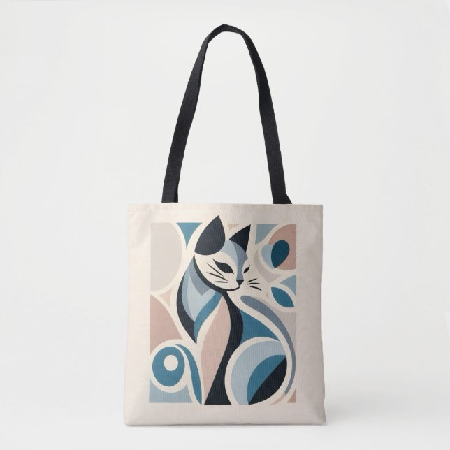 Tote Bag Abstract Feline Grace (Devant)