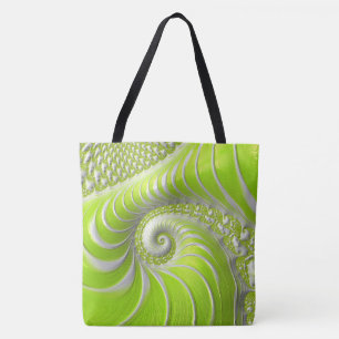 Tote Bag Abstract Lime Green