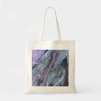 Tote Bag Abstract Purple & Teal Flow