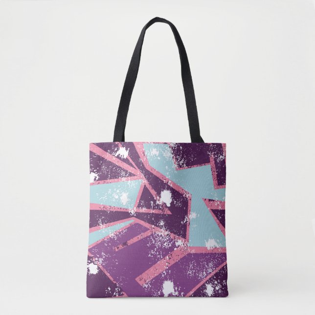 Tote Bag Abstract seamless geometric pattern. grunge urban  (Devant)
