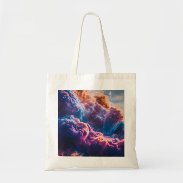 Tote Bag Abstract Space Nebula Art - Colorful Cosmic (Devant)