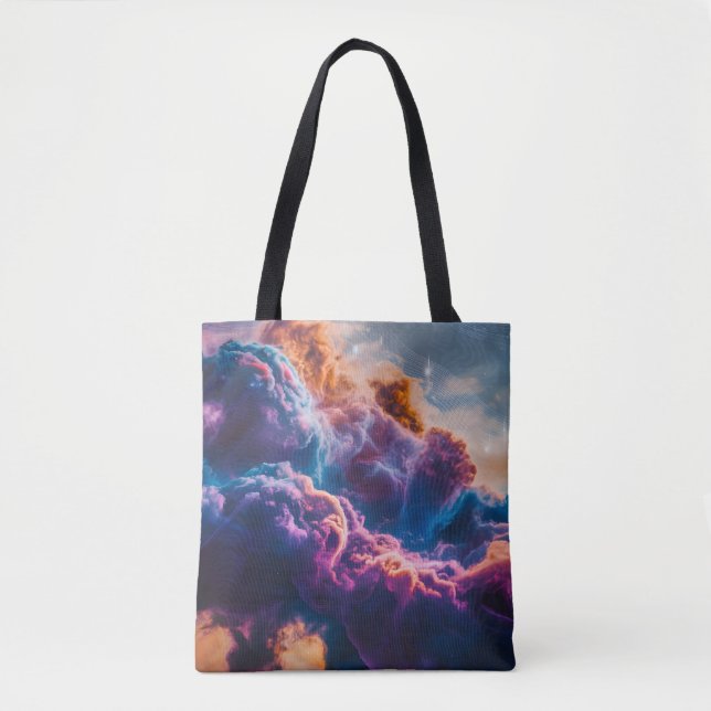 Tote Bag Abstract Space Nebula Art - Colorful Cosmic (Devant)