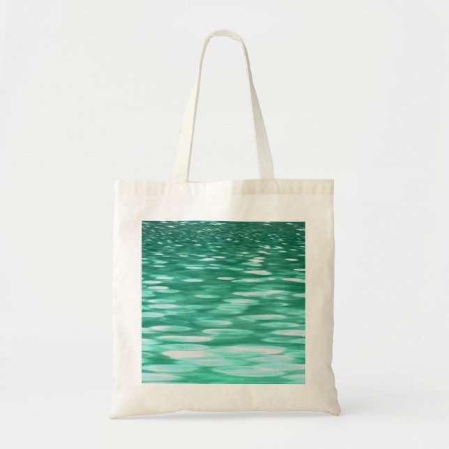 Tote Bag Abstrait #3 : Shimmer vert (Devant)