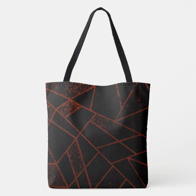 Tote Bag Abstrait #948 Rouge (Dos)
