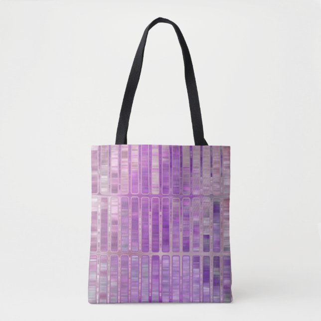 Tote Bag Abstrait brillant en mosaïque violet arrière - pla (Devant)
