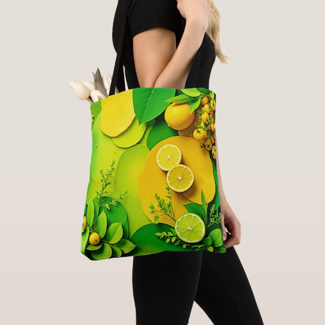 Tote Bag Abstrait citron citron citron citron citron et l'a (De près)