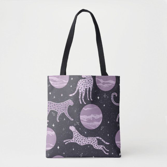 Tote Bag Abstrait cosmos sans couture motif, arrière - plan (Devant)
