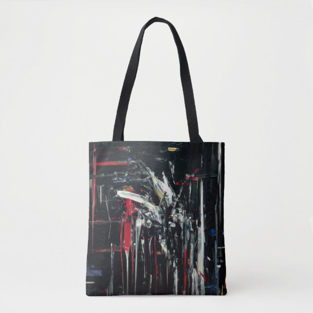 Tote Bag Abstrait dans les couleurs sombres (Devant)