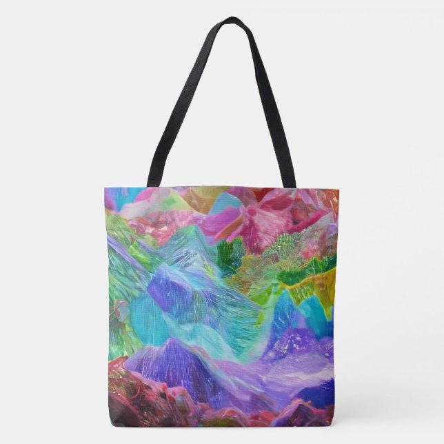 Tote Bag Abstrait de Crystal Mountain (Devant)