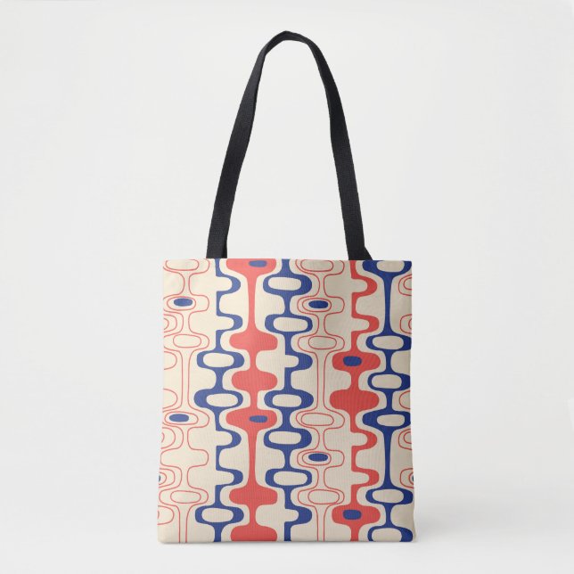 Tote Bag Abstrait du milieu du siècle : design moderne et t (Devant)