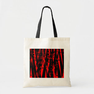 Tote Bag Abstrait en rouge et noir