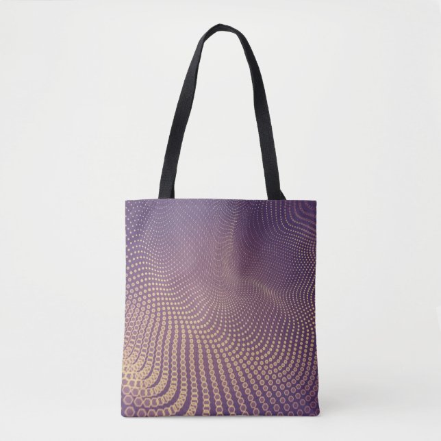 Tote Bag Abstrait espace polygonal bas poly foncé arrière - (Devant)