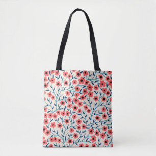 Tote Bag Abstrait floral : Motif Vintage florissant.