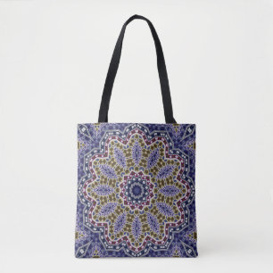 Tote Bag Abstrait folk mandala ethno traditionnel ornementa