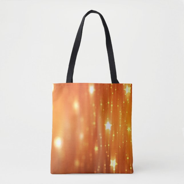 Tote Bag abstrait fond orangé brillant abstrait, art, dos (Devant)