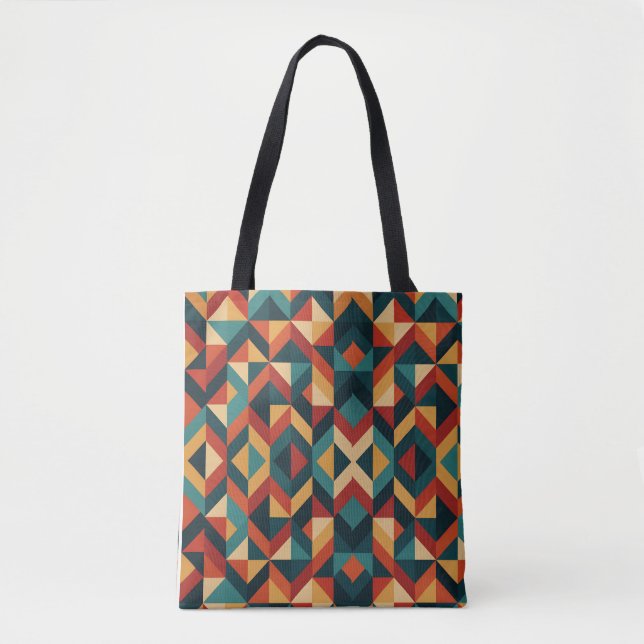 Tote Bag abstrait géométrique (Devant)