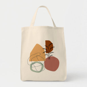 Tote Bag Abstrait géométrique minimal moderne Pastel