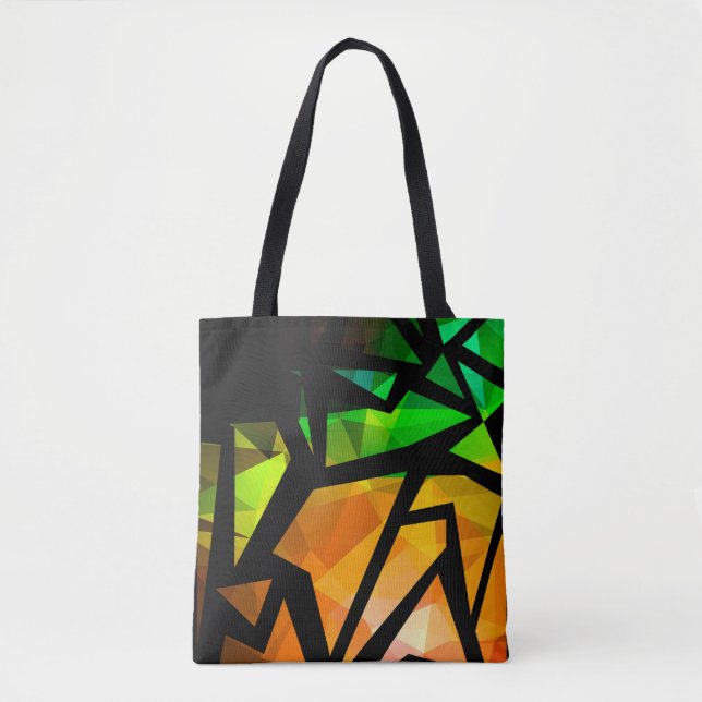 Tote Bag Abstrait graffiti polygonal moderne dar géométriqu (Devant)