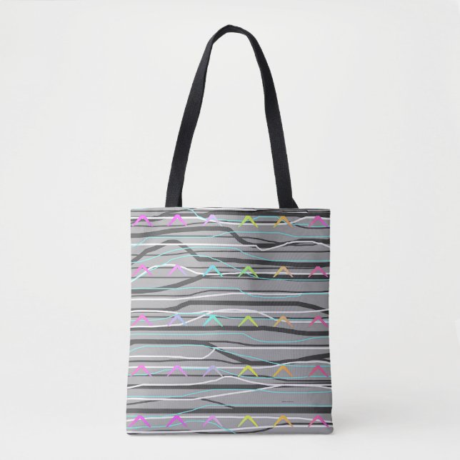 TOTE BAG ABSTRAIT GRAY (Devant)