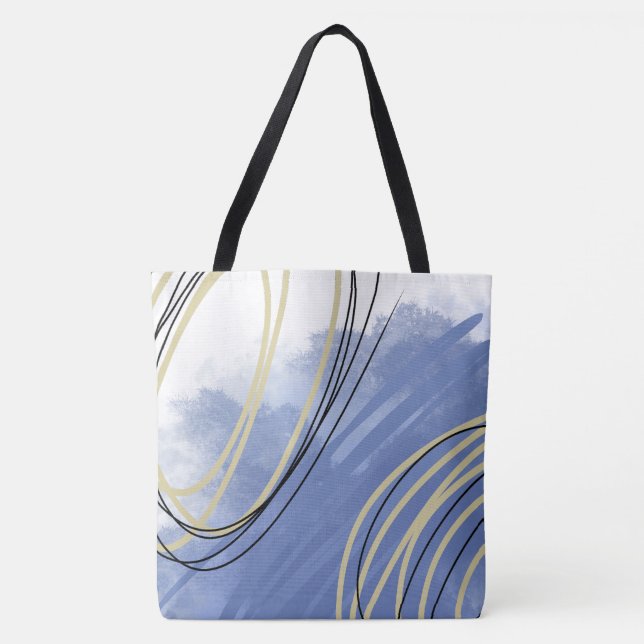 Tote Bag Abstrait Inspiré de la plage (Devant)