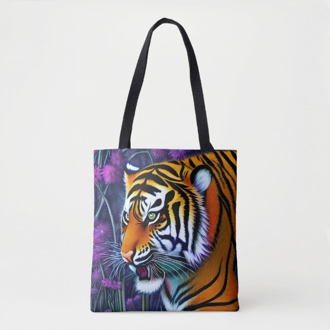 Tote Bag Abstrait Majestic Predator Tiger (Devant)