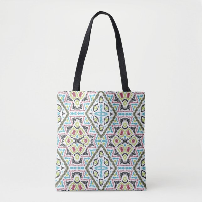 Tote Bag Abstrait mexicaine tribale rétro african ethno tra (Devant)