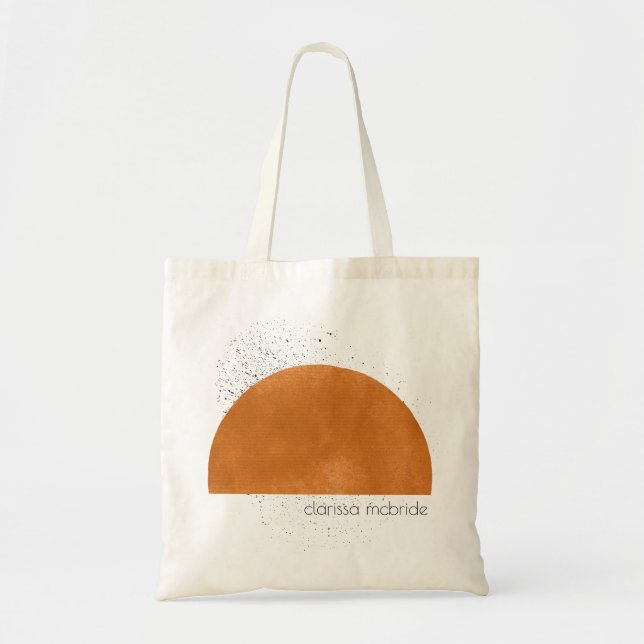Tote Bag Abstrait Minimaliste Moderne Soleil  (Devant)