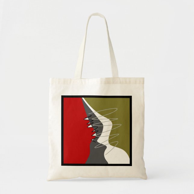 Tote Bag Abstrait, Moderne, Créatif, Oreillère à lancer app (Devant)