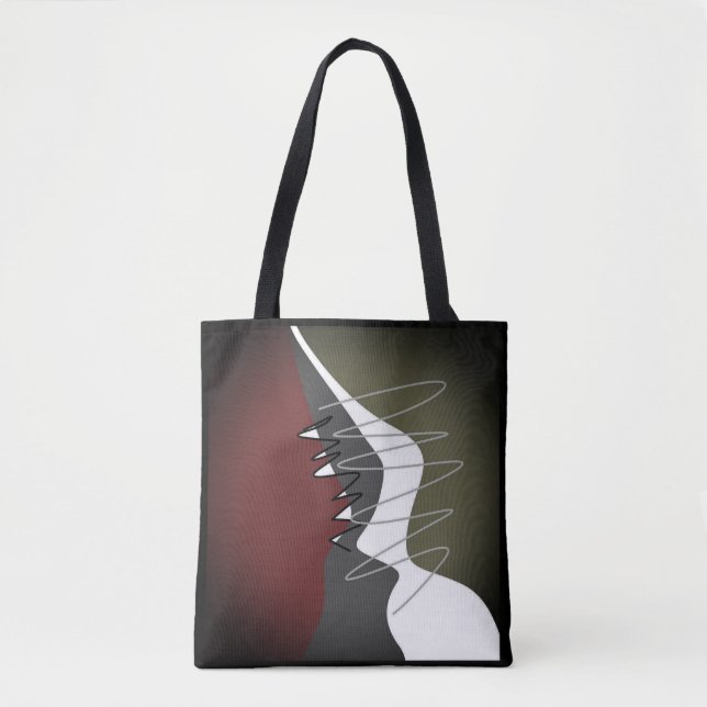 Tote Bag Abstrait, Moderne, Créatif, Oreillère à lancer app (Devant)