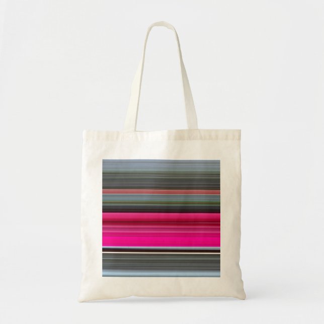 Tote Bag Abstrait n° 1 : Cerise et gris (Devant)