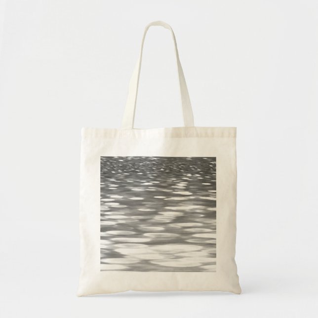 Tote Bag Abstrait n° 3 : brillant gris argenté (Devant)