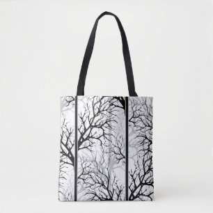 Tote Bag Abstrait noir et blanc