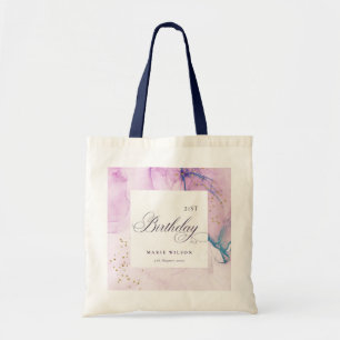 Tote Bag Abstrait Pastel Purple Bleu Turquoise N'Importe Qu