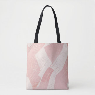 Tote Bag Abstrait Rose Pâle Minimaliste