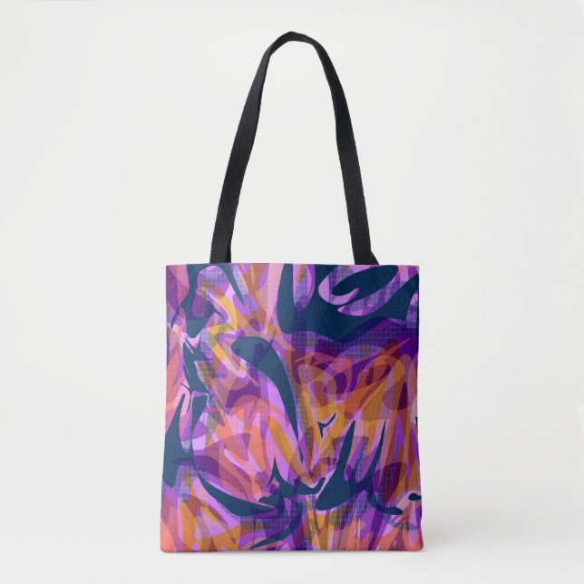Tote Bag Abstrait sans couture brosse trait moderne multico (Devant)