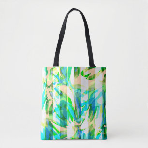 Tote Bag Abstrait sans couture brosse trait moderne multico
