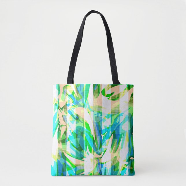 Tote Bag Abstrait sans couture brosse trait moderne multico (Devant)
