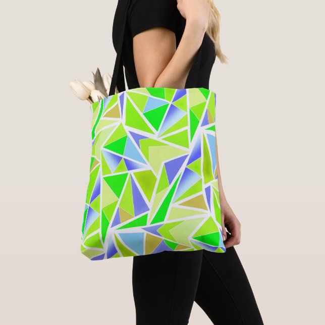 Tote Bag Abstrait sans couture géométrique moderne formes t (De près)
